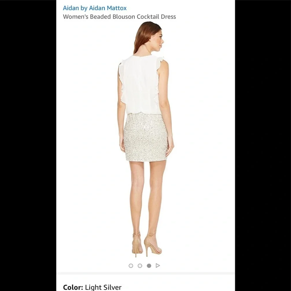 New Aidan Mattox blouson cocktail dress sz 10